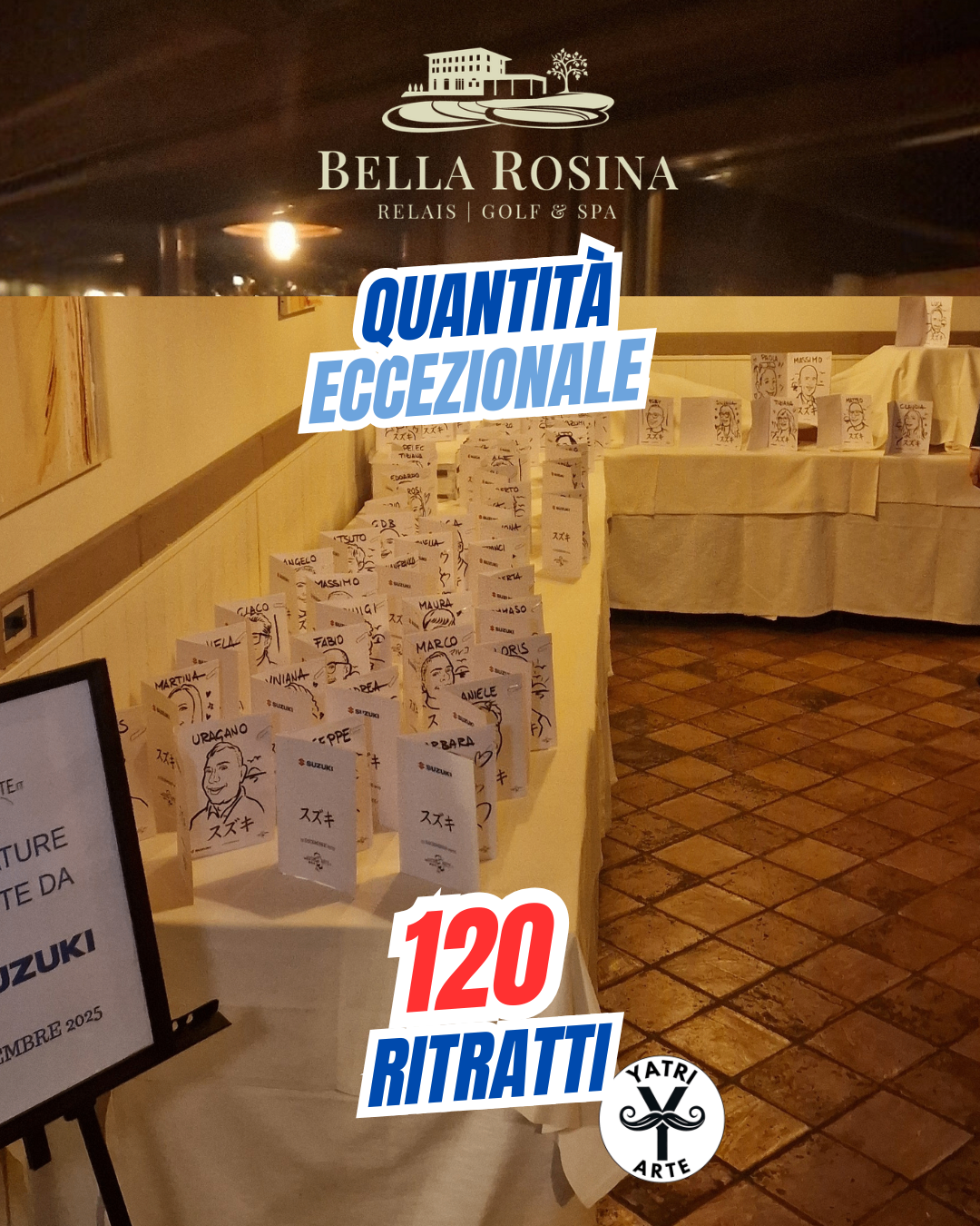 Tavolo con 120 ritratti