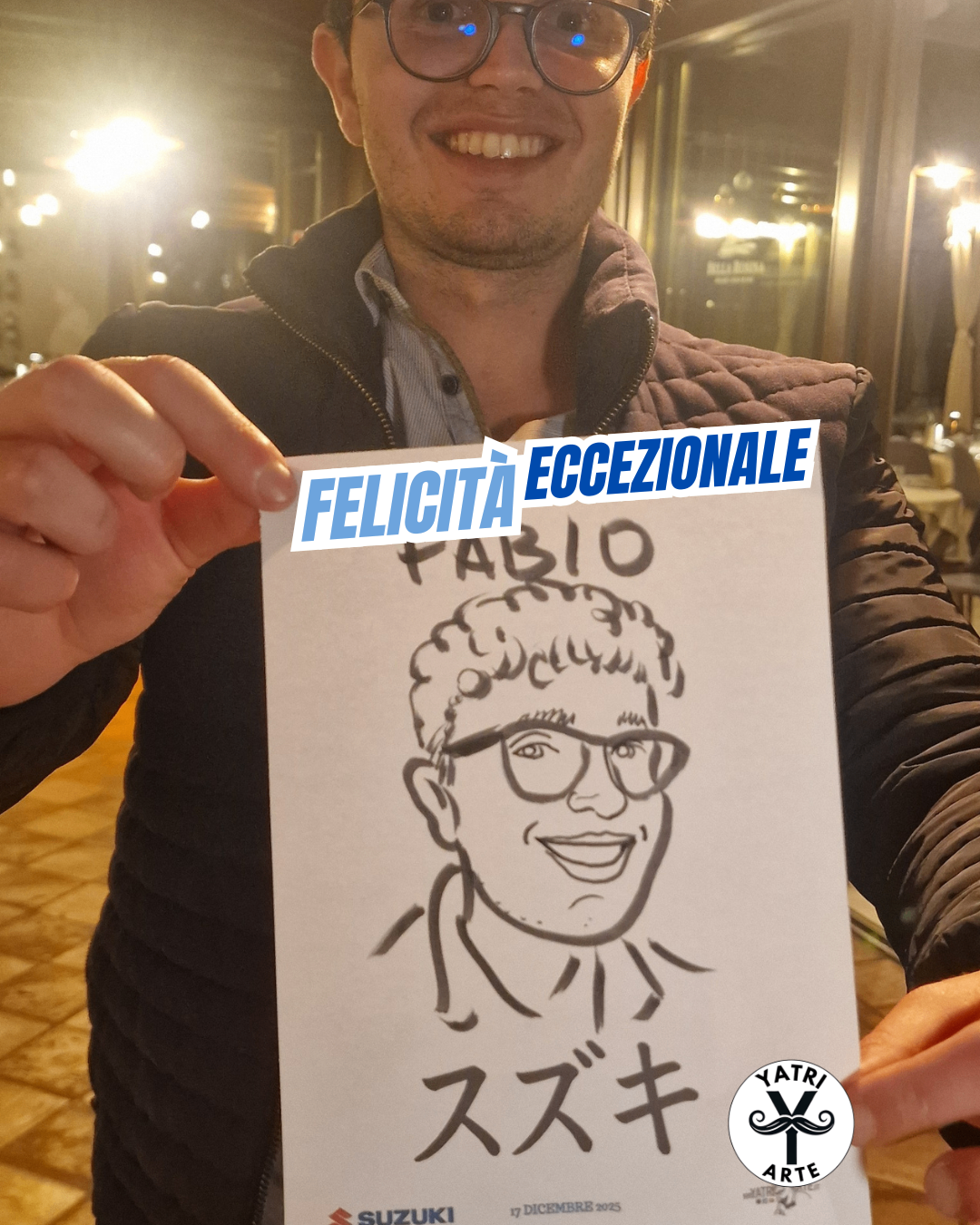 Ospite con caricatura