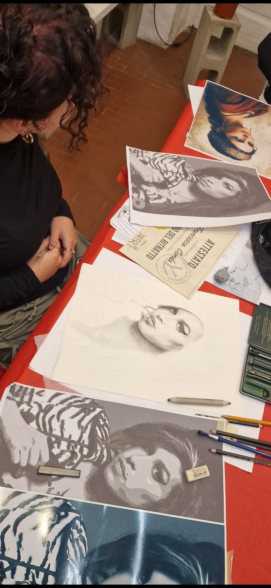 Ritratto di Amy Winehouse realizzato durante il corso Maestro del Ritratto