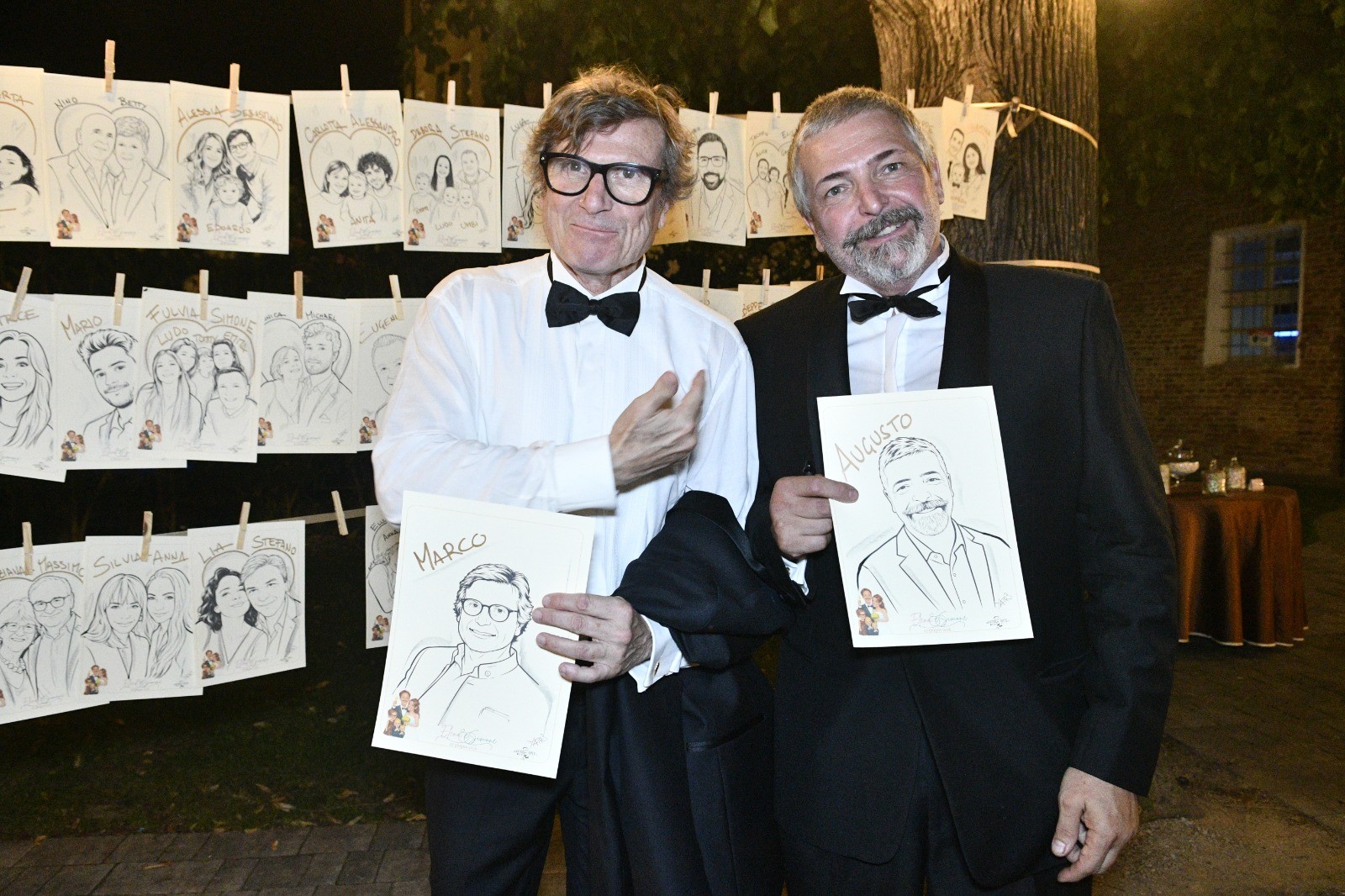 Ospiti al matrimonio con le caricature di Yatri Arte Torino