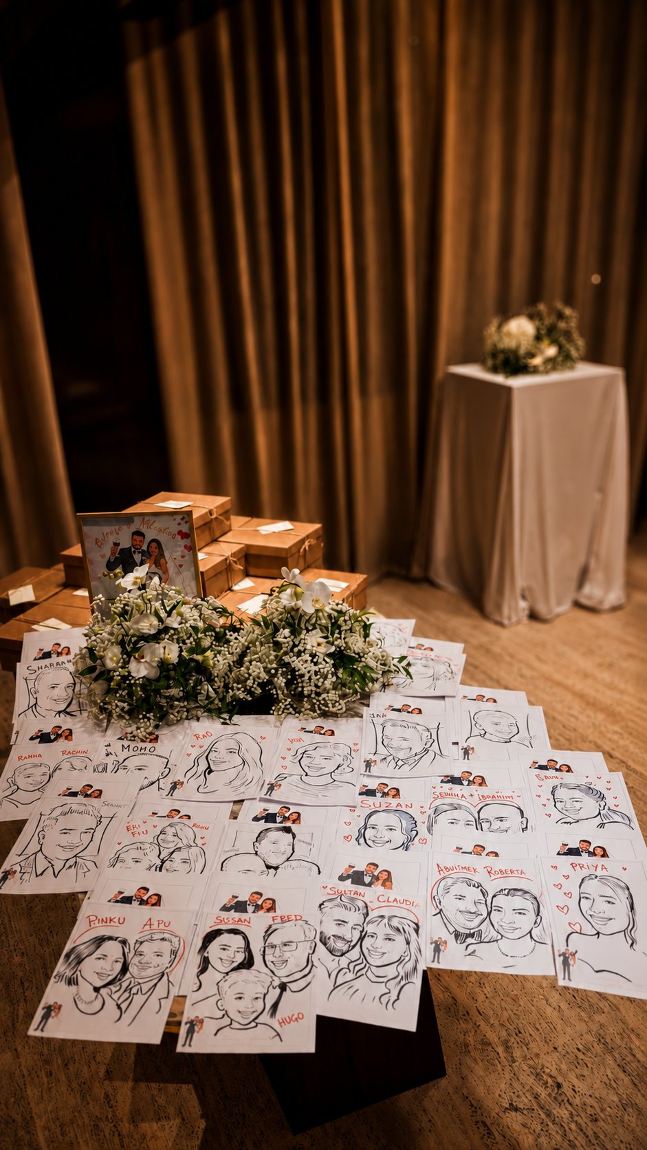 I ritratti pronti per gli invitati