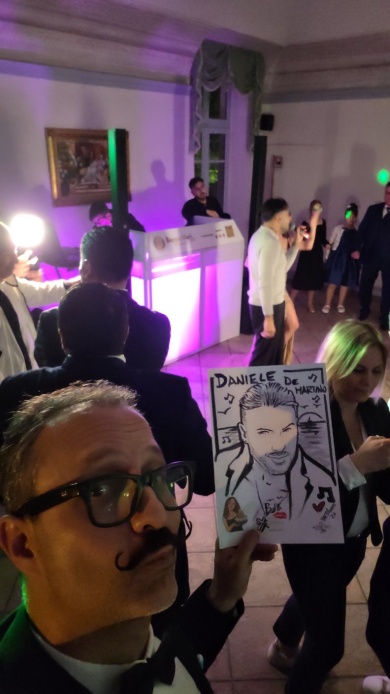 Invitata con la caricatura – feste di comunione e cresima