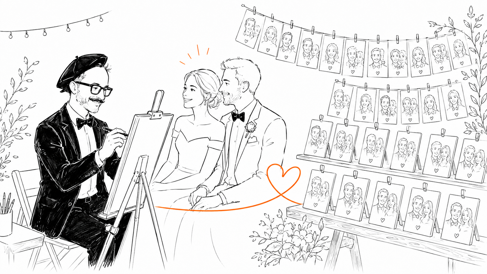 Quanti ritratti dal vivo si possono fare a un matrimonio?
